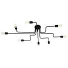 Luminária Lustre Pendente Sputnik Moderno Aranha 8 Braços Retrô Preto Sala Quarto Cozinha Área Gourmet INL66 Luminária Lustre Pendente Sputnik Moderno Aranha 8 Braços Retrô Preto Sala Quarto Cozinha Área Gourmet INL66