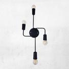 Luminaria Lustre Vent Soluções Prisma 4 Lampadas Decoração Moderna Design Exclusivo Vintage