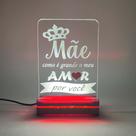 Luminária Mãe Como É Grande Meu Amor Por Você Led Branco