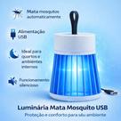 Luminária Mata Mosquito USB Armadilha Elétrica Anti Insetos Repelente Portátil Silenciosa Para Quarto e Sala