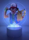 Luminária mesa abajour Led RGB Anime Pikachu e Ash Cor:sortida