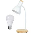 Luminária Mesa Abajur 45cm Articulada Flexível Silicone KJTD-688 + 1 Lâmpada 12 Watts LED Bivolt