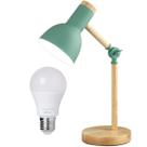 Luminária Mesa Abajur 45cm Articulada Retrô Madeira Gimpo KJTD-685-PAI + 1 Lâmpada 12 Watts LED Bivolt Luminária Mesa Abajur 45cm Articulada Retrô Madeira Gimpo KJTD-685-PAI + 1 Lâmpada 12 Watts LED Bivolt
