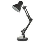 Luminária Mesa Abajur Articulável Metal Escritório Flex 2 em 1 Preta Bivolt
