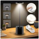 Luminária Mesa Abajur Led 3 Cores Dimerizável Sem Fio Recarregável Luz Ajustável Iluminação Decorativa para Quarto, Sala e Escritório 3 Temperaturas