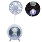 Luminária mesa Abajur Led Astronauta com Mini Ventilador Cor:Branca