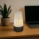 Luminaria Mesa Abajur Led Portátil BRUNA Luxo Luz de Cabiceira Abajures Decoracao Diversos Presente Quarto Geometrico