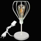 Luminária Mesa Abajur Mini Aramado Teardrop Branco P/Décor
