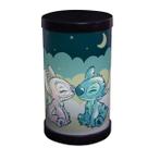 Luminária Mesa Abajur Quarto Decoração Stitch Angel Cilindro