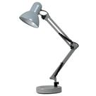 Luminária Mesa Articulável Base Leitura Estudo Cinza