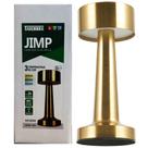 Luminaria Mesa Led Jimp Dourado 2w Dimerizavel Recarregavel