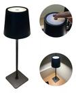 Luminaria Mesa Led Touch Pvc Preto