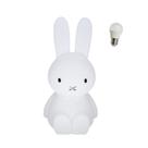 Luminária Miffy com Lâmpada LED Coelha Branca 30cm Bivolt com Fio