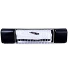 Luminária mini elite 47cm com aletas e-27 2 lamp. eletr. preta