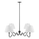 Luminária Modway Wave 4-Light Pendant preta 127x127x119cm