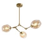 Luminária Molecular Molécula DNA 3 Globos Teto Articulada Pendente Lustre JZDW-3 Cor: Âmbar