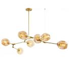 Luminária Molecular Molécula DNA 7 Globos Teto Articulada Pendente Lustre JZDW-7