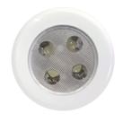 Luminária Náutica De Cabine 4 Leds 12 / 24v Em Abs Branca