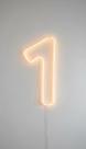 Luminária Neon LED Número 1 Branco Frio 50cm