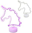 Luminaria Neon Unicornio Colors De Plastico Com Base A Pilha 30X24Cm - OEM