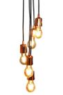 Luminária Nobili 5 Pendentes Cromado Cobre 1,20 mts Taiwer