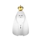 Luminária Nossa Senhora Aparecida Branca Coroa Dourada Abajur Decoração Presente Religioso Mãe Avó