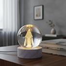 Luminária Nossa Senhora Das Graças Led Bola De Vidro Cabo USB