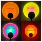 Luminária Noturna Lâmpada Projeção Sunset Led Efeito Por Sol