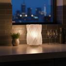 Luminária Órion Transparente Abajur Decorativo de Mesa LED