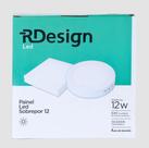 Luminária Painel de Led Sobrepor Quadrado Bivolt 3000k 12w Qds12-3 Rdesign