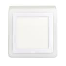 Luminária painel led dual color 18w+6w sobrepor quadrado