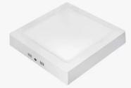 Luminária painel led sobrepor quadrado 18w branco quente 3000k lumanti