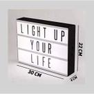 Luminária Palavras Letras Light Box Cinema Letreiro Led