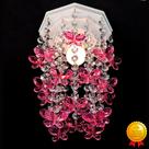 Luminária Para Quarto de Bebê Feminino Lustre Teto Infantil Menina Decoração Borboletas Rosa - Iris