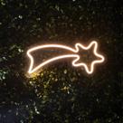 Luminária Parede Estrela Cadente Led Neon Decoração Bivolt Luminária Parede Estrela Cadente Led Neon Decoração Bivolt