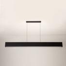 Luminária Pendente 1 Lâmp. Retangular 65cm Alumínio Preto Arky