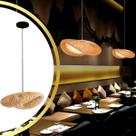 Luminária Pendente 50cm Lustre Chapéu Teto Bambu Natural Gimpo KJDD-E-642-50CM