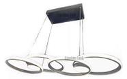 Luminária Pendente Anéis Led Moderno Sala Mesa De Jantar 65w