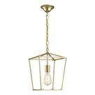 Luminária pendente ANJIADENGSHI Lantern Iron Cage Gold Chandelier