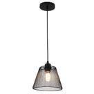 Luminária Pendente Aramada Decorativa em Metal Preto 1,50cm