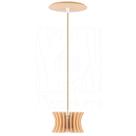 Luminária Pendente Arcum P Madeira E27 Pessego Moderno Luminária Pendente Arcum P Madeira E27 Pessego Moderno