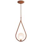 Luminária Pendente Aro Gota Cobre Harmony Ambar