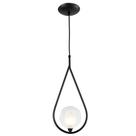 Luminária Pendente Aro Gota Harmony Preto Magnifico
