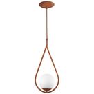 Luminária Pendente Aro Gota Orby Cobre Magnifico