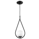 Luminária Pendente Aro Gota Orby Preto Magnifico
