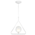 Luminária Pendente Aro Triangulo Harmony Branco Magnifico