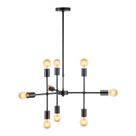 Luminária Pendente Avant Hash Aço 9xe27 Preto