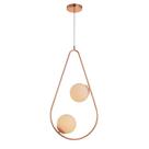 Luminária Pendente Avant Pérola Gota Duo E27 Cobre Brilho Bivolt Luminária Pendente Avant Pérola Gota Duo E27 Cobre Brilho Bivolt