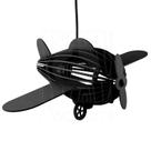 Luminária Pendente Avião Teco Teco Infantil Preto e27