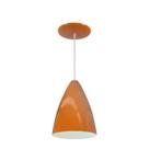 Luminária Pendente Bala Nova Com Interior Branco Brilho Com Fiação 110/220v